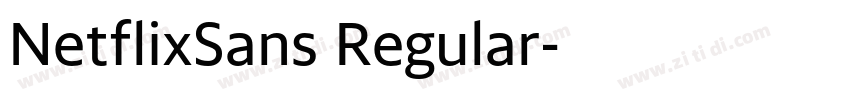 NetflixSans Regular字体转换